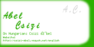 abel csizi business card